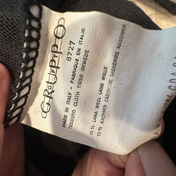 Vintage Valentino Miss V Wool Ruched Turtleneck Sweater in Black Size 48  Blend - Picture 9 of 10